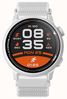 Coros Pace 2 premium sportowy zegarek gps z nylonowym paskiem - biały - co-781374 WPACE2-WHT-N