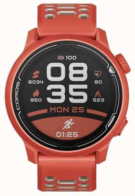 Coros Pace 2 premium sportowy zegarek gps z silikonowym paskiem - czerwony - co-781664 WPACE2-RED