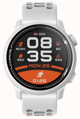 Coros Pace 2 premium sportowy zegarek gps z silikonowym paskiem - biały - co-781350 WPACE2-WHT