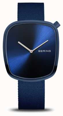 Bering Kamyk | polerowany niebieski | ciemnoniebieska tarcza | niebieski pasek z recyklingu 18040-397