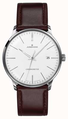 Junghans Męski zegarek Meister Chronometer z brązowym skórzanym paskiem i szafirowym kryształem 27/4130.02 EX-DISPLAY