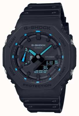 Casio G-shock 2100 Utility Black Series z niebieskimi detalami GA-2100-1A2ER