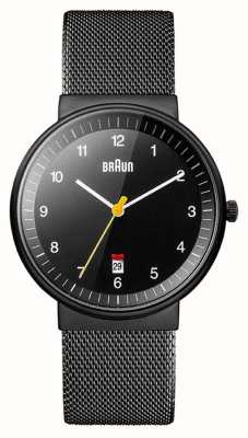 Braun Męski klasyczny czarny platerowany zegarek bn0032 BN0032BKBKMHG