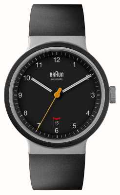 Braun Męski zegarek automatyczny bn0278 z czarnym gumowym paskiem z wystawy BN0278BKBKG EX-DISPLAY