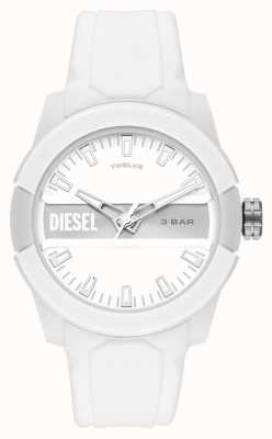 Diesel Męski podwójny monochromatyczny zegarek z silikonowym paskiem DZ1981