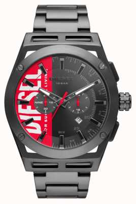 Diesel Męski zegarek ze stali nierdzewnej z czarną powłoką DZ4598