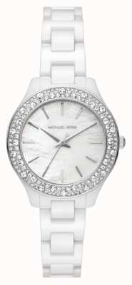 Michael Kors Damski biały ceramiczny zegarek Liliane MK4649