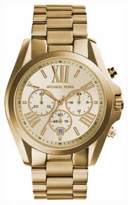 Michael Kors Damski zegarek z chronografem w złotym odcieniu bradshaw MK5605