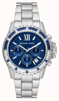 Michael Kors Zegarek Everest z niebieskim i białym kryształem bezel MK7237