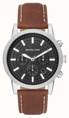 Michael Kors Męski zegarek z chronografem na skórzanym pasku Hutton MK8955