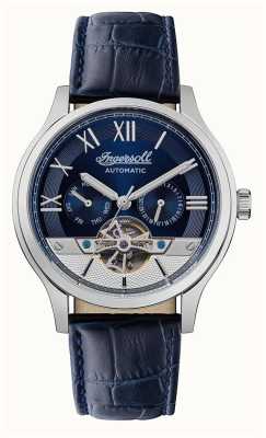 Ingersoll Automatyczny zegarek męski z niebieskim skórzanym paskiem Tempest I12103