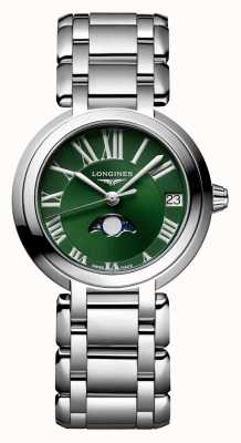 LONGINES Primaluna zegarek z zieloną tarczą w fazie księżyca L81154616