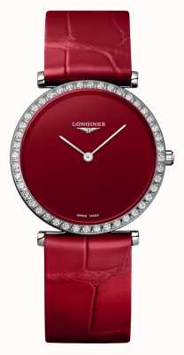 LONGINES La grande classique de longines czerwona tarcza z diamentową ramką L45230912