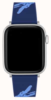 Lacoste Pasek do zegarka Apple niebieski i jasnoniebieski silikon 2050017