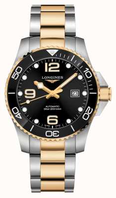 LONGINES Hydroconquest automatyczny zegarek z czarną tarczą 43 mm, dwukolorowy L37823567