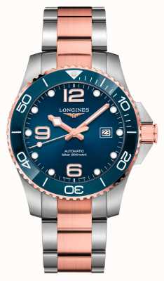 LONGINES Automatyczny zegarek Hydroconquest 43 mm z niebieską tarczą, dwukolorowy L37823987
