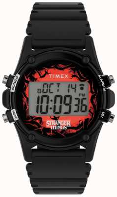 Timex Cyfrowy zegarek Atlantis x stranger things 40 mm z paskiem z żywicy TW2V51000
