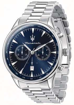 Maserati Tradycja męska | niebieska tarcza chronografu | bransoletka ze stali nierdzewnej R8873646005