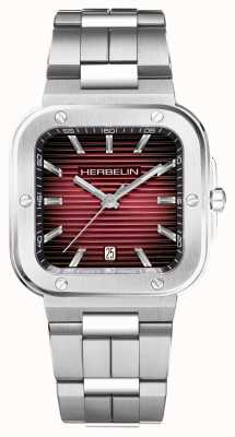 Herbelin Cap Camarat czerwony gradientowy zegarek z prostokątną tarczą 12246B18