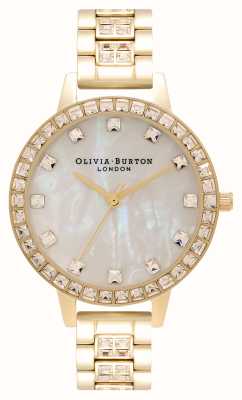 Olivia Burton Zegarek ze złotą bransoletą ze złotą tarczą Treasure OB16MOP33