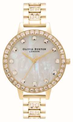 Olivia Burton Zegarek ze złotą bransoletą ze złotą tarczą Treasure OB16MOP33