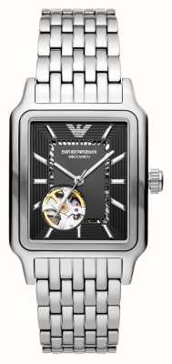 Emporio Armani Męski prostokątny zegarek z otwartym sercem AR60057