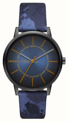 Armani Exchange Niebieska tarcza | niebieski pasek do kamuflażu AX2750