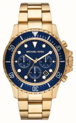 Michael Kors Everest niebieska tarcza chronografu złota bransoleta ze stali nierdzewnej MK8978