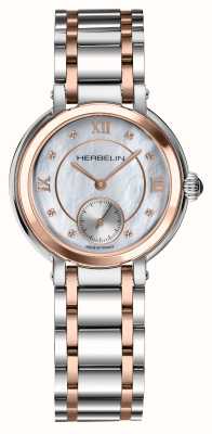 Herbelin Dwukolorowy damski zegarek Galet w kolorze różowego złota 10630BTR59