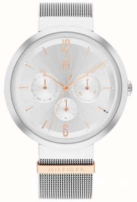 Tommy Hilfiger Damski zegarek z bransoletą ze srebrnej siateczki lidia 1782537