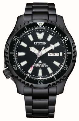 Citizen Męski automatyczny zegarek ze stali nierdzewnej w kolorze czarnym NY0135-80E