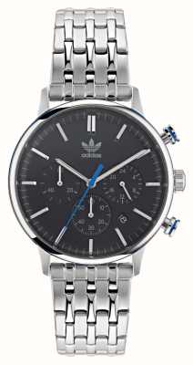 Adidas Kod jeden chronograf | czarna tarcza | bransoleta ze stali nierdzewnej AOSY22018