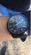 Customer picture of Armani Exchange Czarna tarcza chronografu dla mężczyzn | czarny silikonowy pasek AX1326